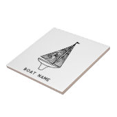 Name des Segelbootes Fliese (Seite)