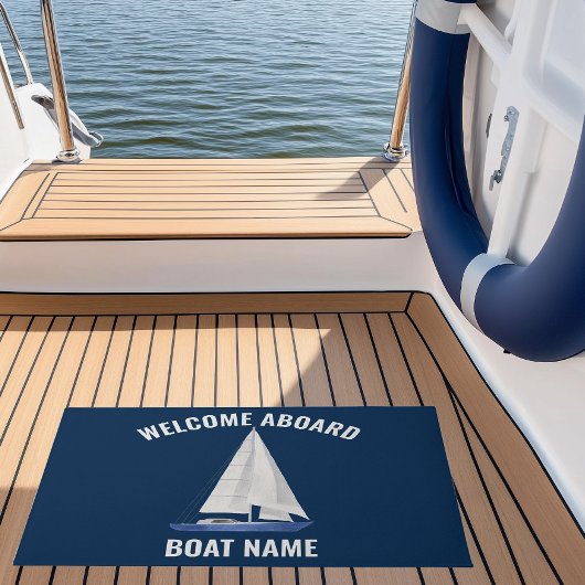 Name des Segelbootes Fußmatte