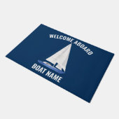 Name des Segelbootes Fußmatte (Schrägansicht)