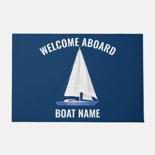 Name des Segelbootes Fußmatte (Vorderseite)