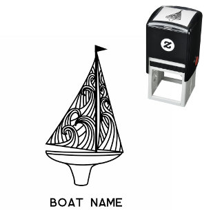 Name des Segelbootes Permastempel