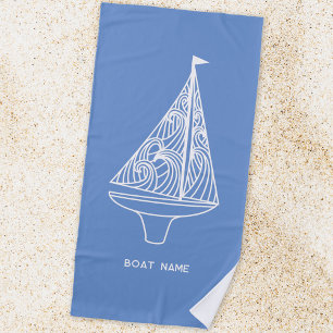 Name des Segelbootes Strandtuch