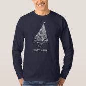 Name des Segelbootes T-Shirt (Vorderseite)