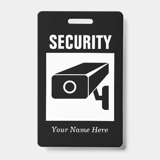 Name des Sicherheitsunternehmens Abzeichen mit Log Ausweis (Vorderseite)