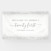 Name des Silbernen Glitzer Begrüßung des 21. Banner (Horizontal)