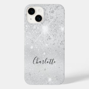 Name des silbernen Glitzer Case-Mate iPhone 14 Hülle