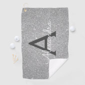 Name des silbernen Glitzer und der Sparkasse Golfhandtuch (Insitu)