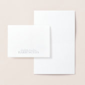 Name des Silbertabletts Monogramm Folienkarte (Anzeige)