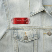 Name des Silver Glitzer Red Foil Namensschild (Beispiel)