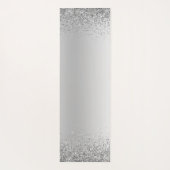 Name des Silver Glitzer-Sparkle-Metal-Monogramms Yogamatte (Rückseite)