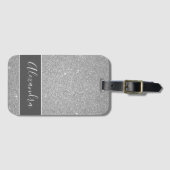 Name des Silver Glitzer-Sparkons Gepäckanhänger (Vorderseite (Horizontal))