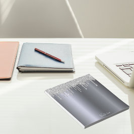 Name des Silver Glitzer Tropfens Notizblock