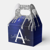 Name des Silver Navy Blue Glitzer-Sparkons Geschenkschachtel (Vorderseite)