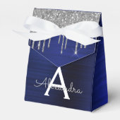 Name des Silver Navy Blue Glitzer-Sparkons Geschenkschachtel (Vorderseite)