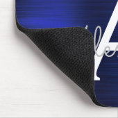 Name des Silver Navy Blue Glitzer-Sparkons Mousepad (Ecke)