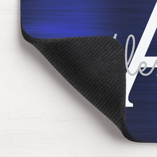 Name des Silver Navy Blue Glitzer-Sparkons Mousepad (Ecke)