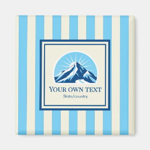 Name des Skigebiets Striped Mountain Magnet