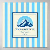 Name des Skigebiets Striped Mountain Poster (Vorne)