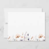 Name des Skripts für die Wildblume Monogram Boho Mitteilungskarte (Rückseite)