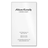 Name des Skripts in vertikaler Schwarz/Weiß-Schrif Magnetische Visitenkarte (Vorderseite Vertikal)