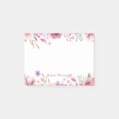 Name des Skripts Wasserfarbe Rose Post-it Klebezettel (Vorderseite)