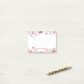 Name des Skripts Wasserfarbe Rose Post-it Klebezettel (Auf Schreibtisch)