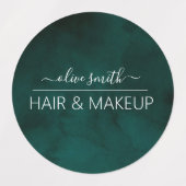 Name des Smarald Aquarell Monogram Etiketten (Design 2)