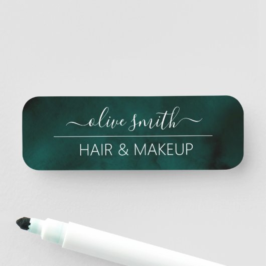 Name des Smarald Aquarell Monogram Namensschild (Beispiel)