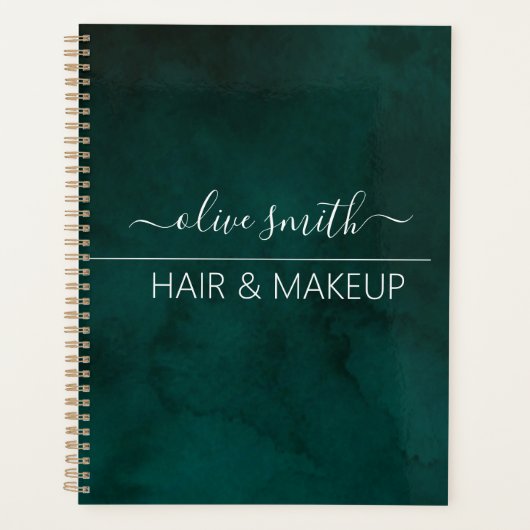 Name des Smarald Aquarell Monogram Planer (Vorderseite)