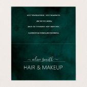 Name des Smarald Aquarell Monogram Visitenkarten (Außenseite Aufgefaltet)