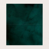 Name des Smarald Aquarell Monogram Visitenkarten (Innenseite Aufgefaltet)