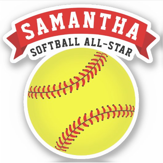 Name des Softball-All-Star Aufkleber (Vorderseite)
