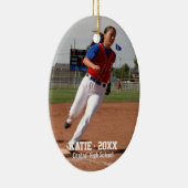 Name des Softball Foto Player, Schuljahr Keramikornament (Rechts)