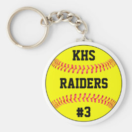 Name des Softballteams, Briefe und Spielernummer Schlüsselanhänger