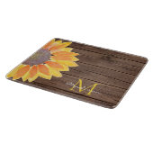 Name des Sonnenblumenstall Holz Monogramm Schneidebrett (Ecke)