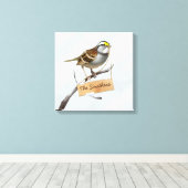 Name des Sparrow-Vogels Leinwanddruck (Insitu (Holzboden))