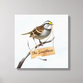 Name des Sparrow-Vogels Leinwanddruck