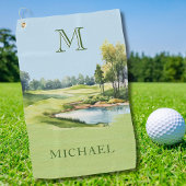 Name des speziellen Golfplatzes Monogram Golfhandtuch