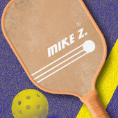 Name des Spielers auf dem alten Tan-Pickleball-Pad Pickleball Schläger