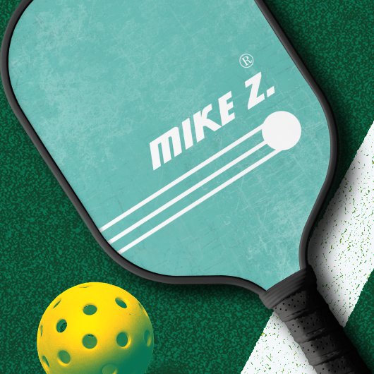 Name des Spielers auf dem Aquamarinen Pickleball-P Pickleball Schläger