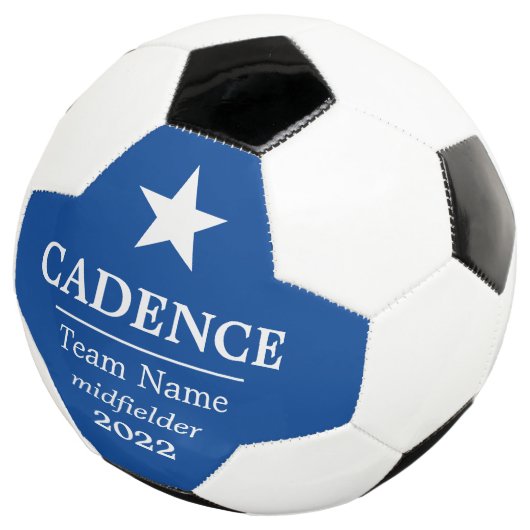 Name des Spielers oder Trainers und Fußballmannsch Fußball (Dreiviertel)