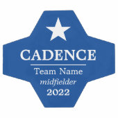 Name des Spielers oder Trainers und Fußballmannsch Fußball (Flach)