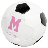 Name des Spielers und Monogramm Fußball (Dreiviertel)