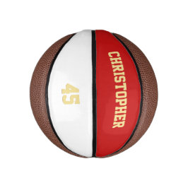 Name des Spielerteams Mit Monogramm Mini Basketball