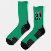 Name des Sportteams: Green Black Basketball Socken (Links)