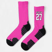 Name des Sportteams heißen rosa Basketball Socken (Links)