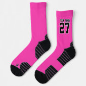 Name des Sportteams heißen rosa Basketball Socken (Links)