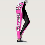 Name des Sportteams heißen rosa schwarz Streifen Leggings (Rechts)