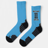 Name des Sportteams Light Blue Soccer Socken (Links)