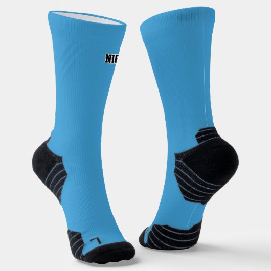Name des Sportteams Light Blue Soccer Socken (Gewinkelt)